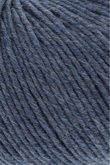 Lang Yarns Merino 120 Yarn, 120m / 50g – Dark Jeans Mélange (0234), yarn texture