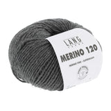 Lang Yarns Merino 120 Yarn, 120m / 50g – Dark Grey Mélange (0270)