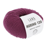 Lang Yarns Merino 120 Yarn, 120m / 50g – Plum (0280)