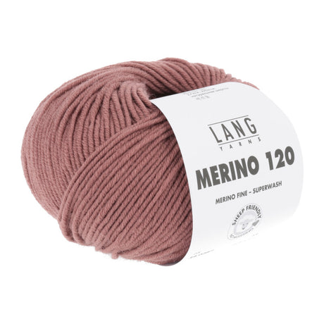 Lang Yarns Merino 120 Yarn, 120m / 50g – Rosewood (0287)