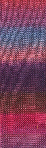 Lang Yarns Merino 120 Dégradé – 50g / 120m – Red/Purple (0004) – detail