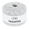 Lang Yarns Paillettes – 25g / 112m – White/Silver (0001)