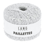Lang Yarns Paillettes – 25g / 112m – White/Silver (0001)