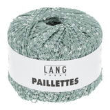 Lang Yarns Paillettes – 25g / 112m – Aqua/Silver (0072)