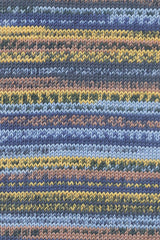 Lang Yarns Merino 120 Color – 100g / 240m – Light Blue/Yellow/Brown/Dark Blue (0006) – detail