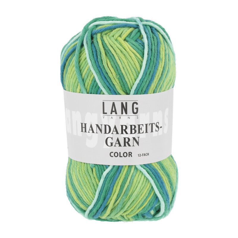 Lang Yarns Handarbeitsgarn Color – Green Printed (0017) – yarn ball