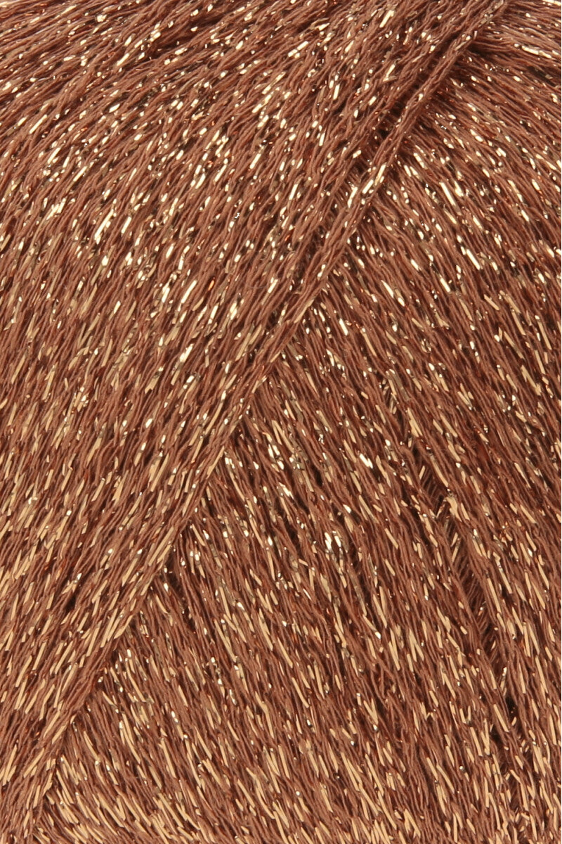 Lang Yarns Lamé Soft – 50g / 190m – Cinnamon (0067) – detail