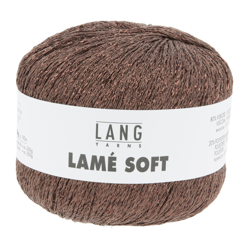 Lang Yarns Lamé Soft – 50g / 190m – Brown (0068)