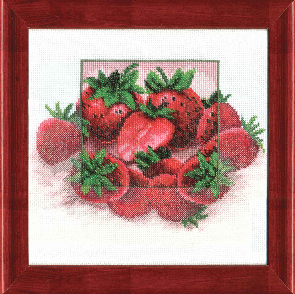 Strawberry Paradise Cross-Stitch Kit with Beads, Aida.