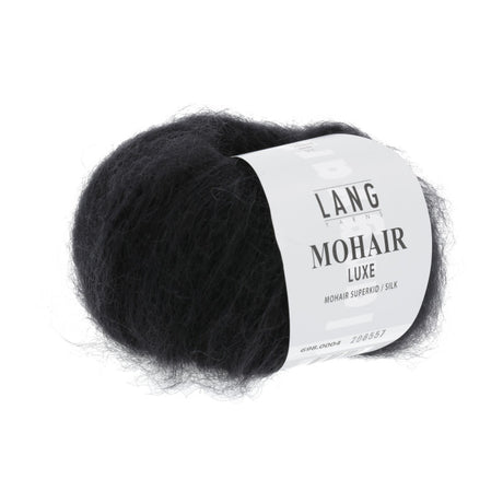 Lang Yarns Mohair Luxe Yarn, 175m / 25g – Black (0004)