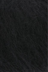 Lang Yarns Mohair Luxe Yarn, 175m / 25g – Black (0004), yarn texture