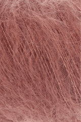 Lang Yarns Mohair Luxe Yarn, 175m / 25g – Brick (0087), yarn texture