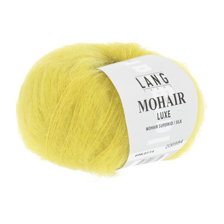 Lang Yarns Mohair Luxe Yarn, 175m / 25g – Yellow (0114)