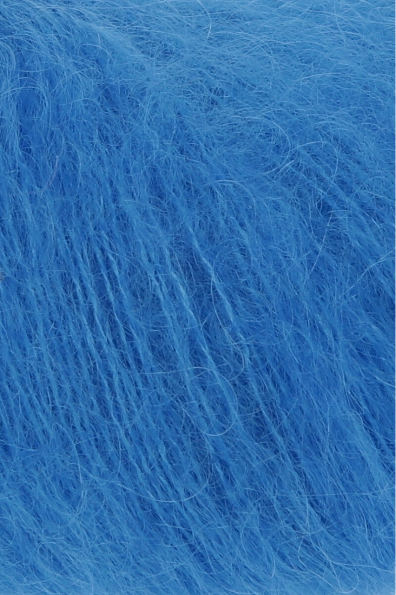 Lang Yarns Mohair Luxe Yarn, 175m / 25g – Cobalt (0121), yarn texture