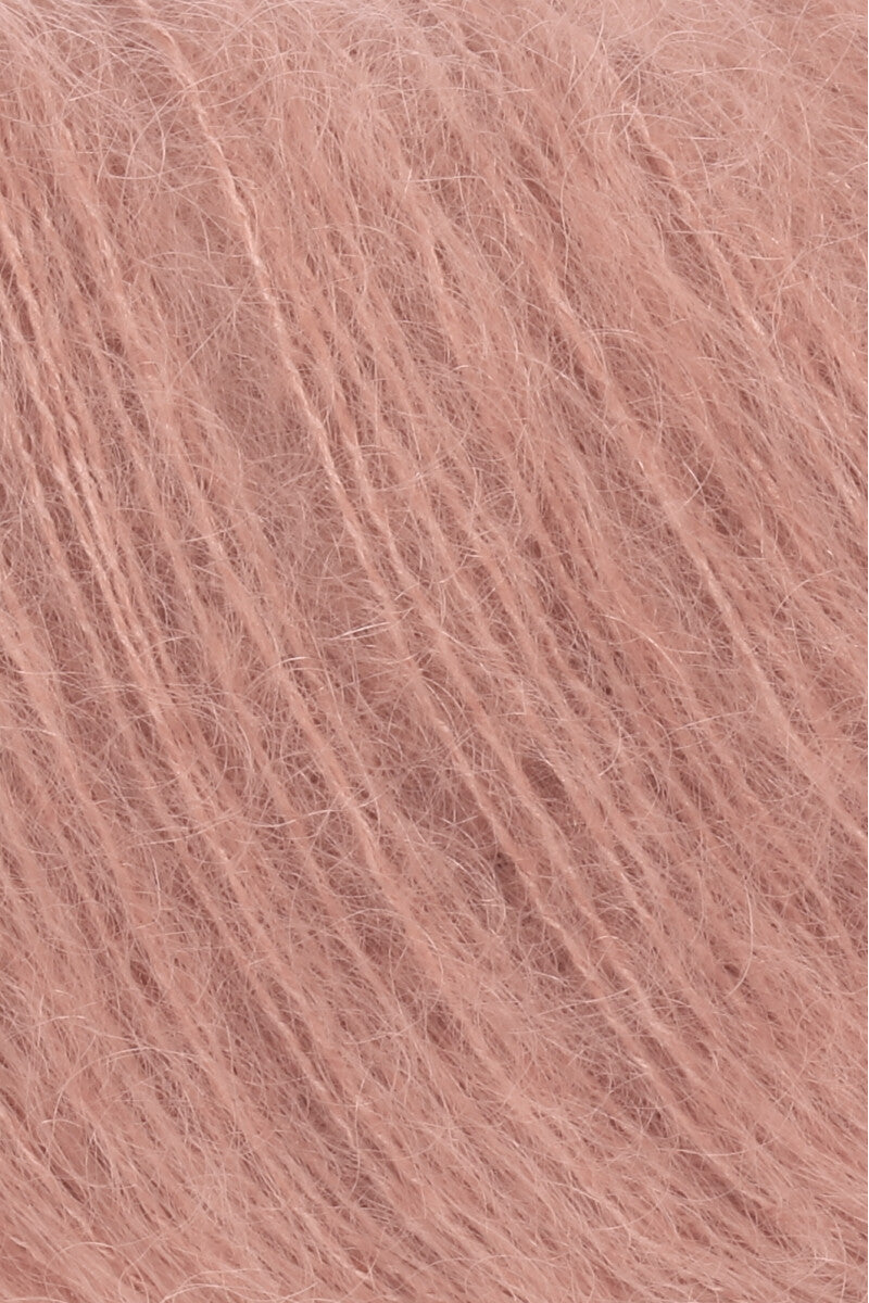 Lang Yarns Mohair Luxe Yarn, 175m / 25g – Salmon (0128), yarn texture