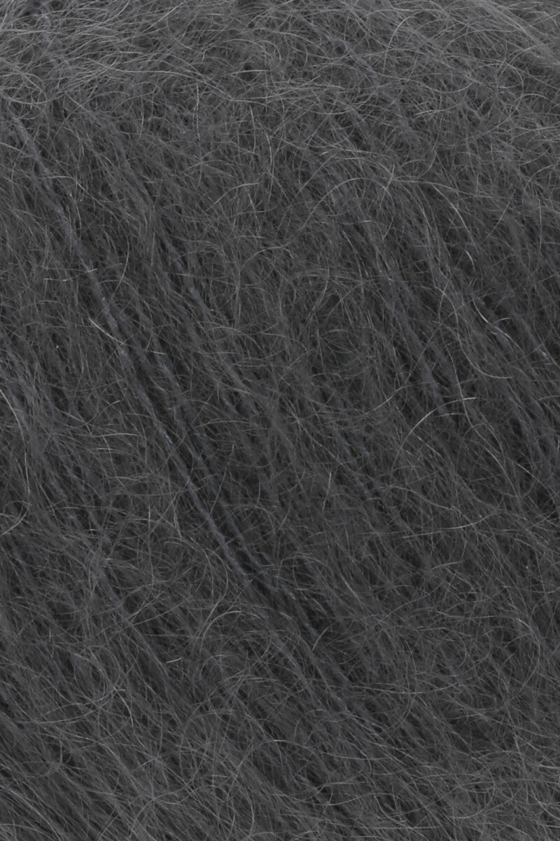 Lang Yarns Mohair Luxe Yarn, 175m / 25g – Asphalt (0170), yarn texture