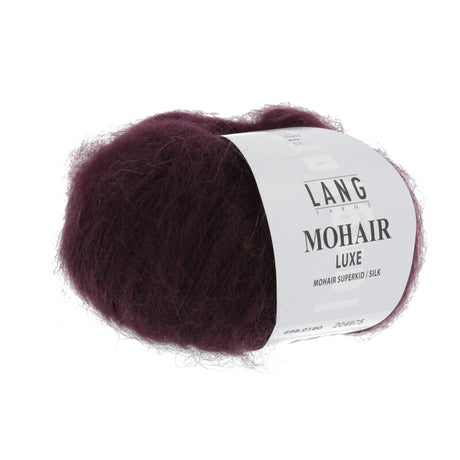 Lang Yarns Mohair Luxe Yarn, 175m / 25g – Eggplant (0180)