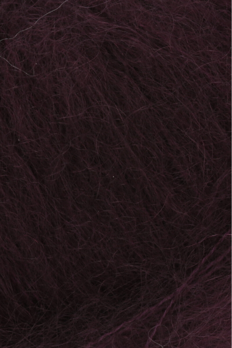 Lang Yarns Mohair Luxe Yarn, 175m / 25g – Eggplant (0180), yarn texture