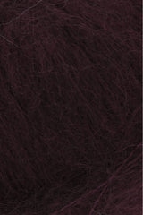 Lang Yarns Mohair Luxe Yarn, 175m / 25g – Eggplant (0180), yarn texture