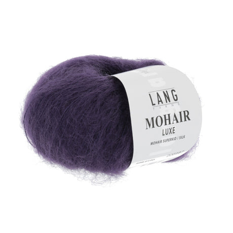 Lang Yarns Mohair Luxe Yarn, 175m / 25g – Dark Purple (0190)