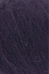 Lang Yarns Mohair Luxe Yarn, 175m / 25g – Dark Purple (0190), yarn texture