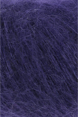 Lang Yarns Mohair Luxe Yarn, 175m / 25g – Royal Purple (0290), yarn texture