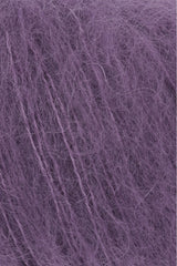 Lang Yarns Mohair Luxe Yarn, 175m / 25g – Middle Purple (0346), yarn texture