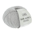 Lang Yarns Baby Alpaca Yarn, 170m / 50g – Light Grey Mélange (0003)