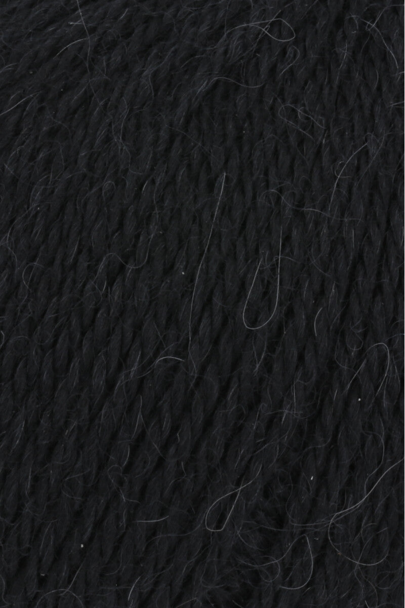 Lang Yarns Baby Alpaca Yarn, 170m / 50g – Black (0004), yarn texture