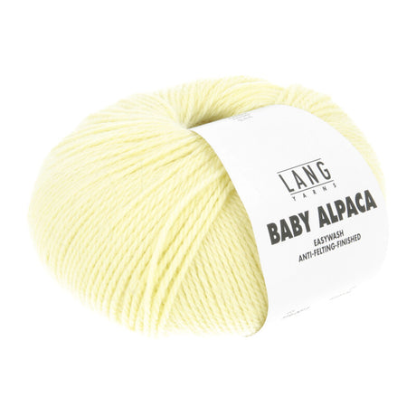 Lang Yarns Baby Alpaca Yarn, 170m / 50g – Baby Yellow (0012)