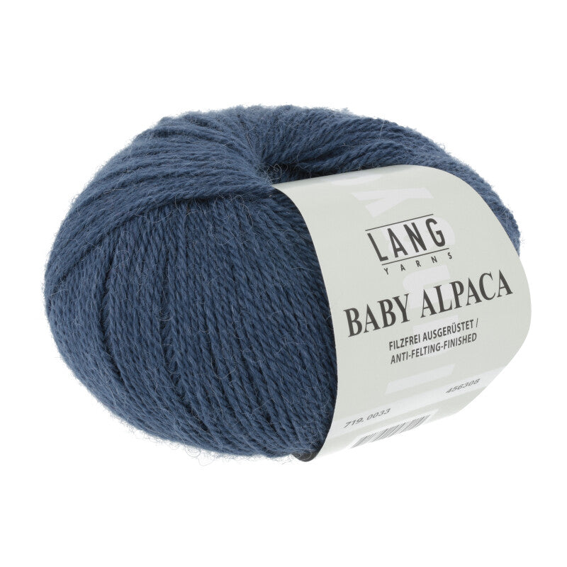 Lang Yarns Baby Alpaca Yarn, 170m / 50g – Jeans (0033)