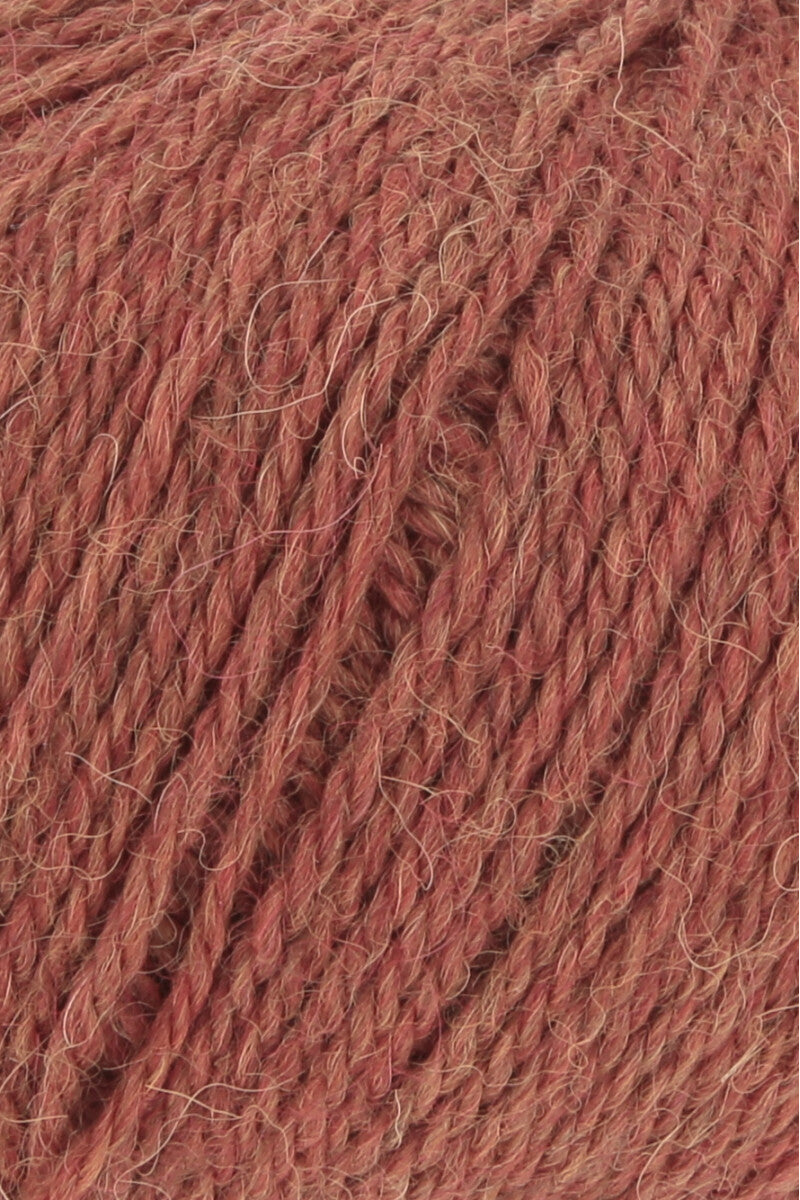 Lang Yarns Baby Alpaca Yarn, 170m / 50g – Brick Mélange (0062), yarn texture