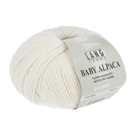 Lang Yarns Baby Alpaca Yarn, 170m / 50g – Offwhite (0094)