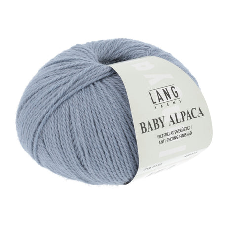 Lang Yarns Baby Alpaca Yarn, 170m / 50g – Light Jeans (0133)