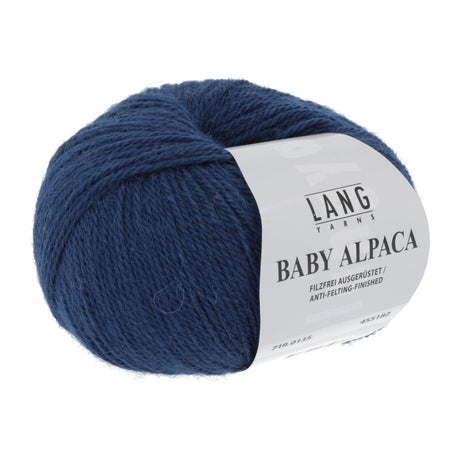 Lang Yarns Baby Alpaca Yarn, 170m / 50g – Blue Marine (0135)