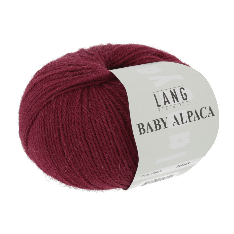 Lang Yarns Baby Alpaca Yarn, 170m / 50g – Dark Red (0162)