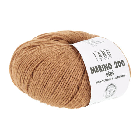 Lang Yarns Merino 200 Bébé Yarn, 203m / 50g – Nougat (0315)