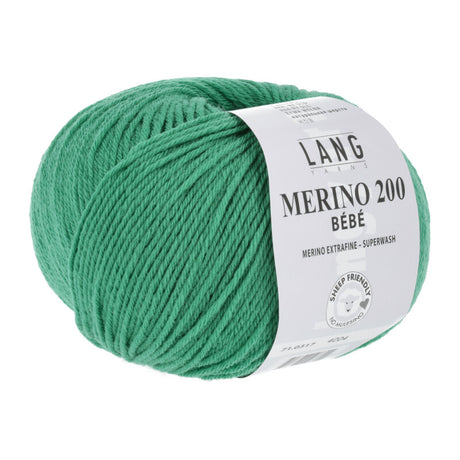 Lang Yarns Merino 200 Bébé Yarn, 203m / 50g – Green (0317)