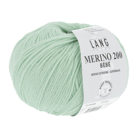 Lang Yarns Merino 200 Bébé Yarn, 203m / 50g – Light Green (0358)