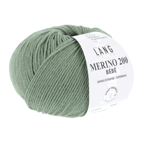 Lang Yarns Merino 200 Bébé Yarn, 203m / 50g – Agave (0416)