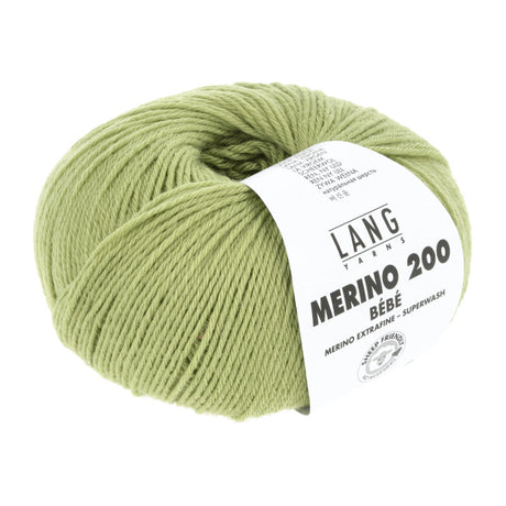 Lang Yarns Merino 200 Bébé Yarn, 203m / 50g – Light Green (0417)