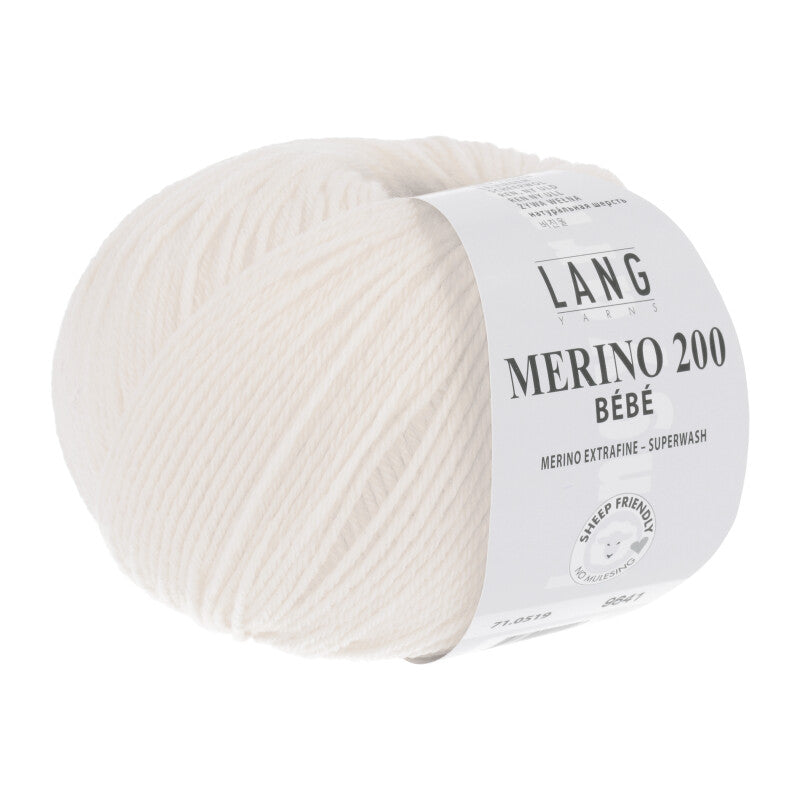 Lang Yarns Merino 200 Bébé Yarn, 203m / 50g – Baby Rose (0519)
