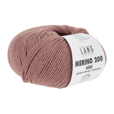 Lang Yarns Merino 200 Bébé Yarn, 203m / 50g – Rosewood (0548)