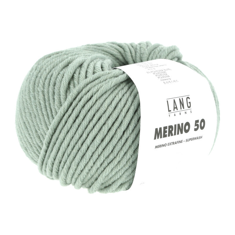 Lang Yarns Merino 50 – 100g / 90m – Light Sage (0091)