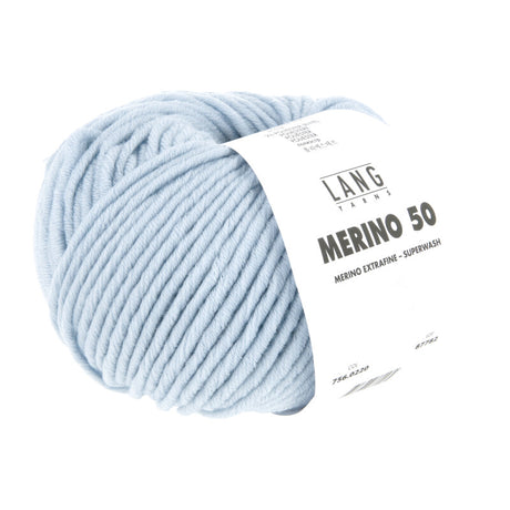 Lang Yarns Merino 50 – 100g / 90m – Baby Blue (0220)