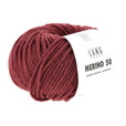 Lang Yarns Merino 50 – 100g / 90m – Dark Red Mélange (0362)