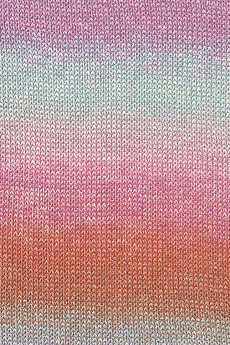 Lang Yarns Baby Cotton Color – 50g / 180m – Rose/Mint/Orange (0153) – detail