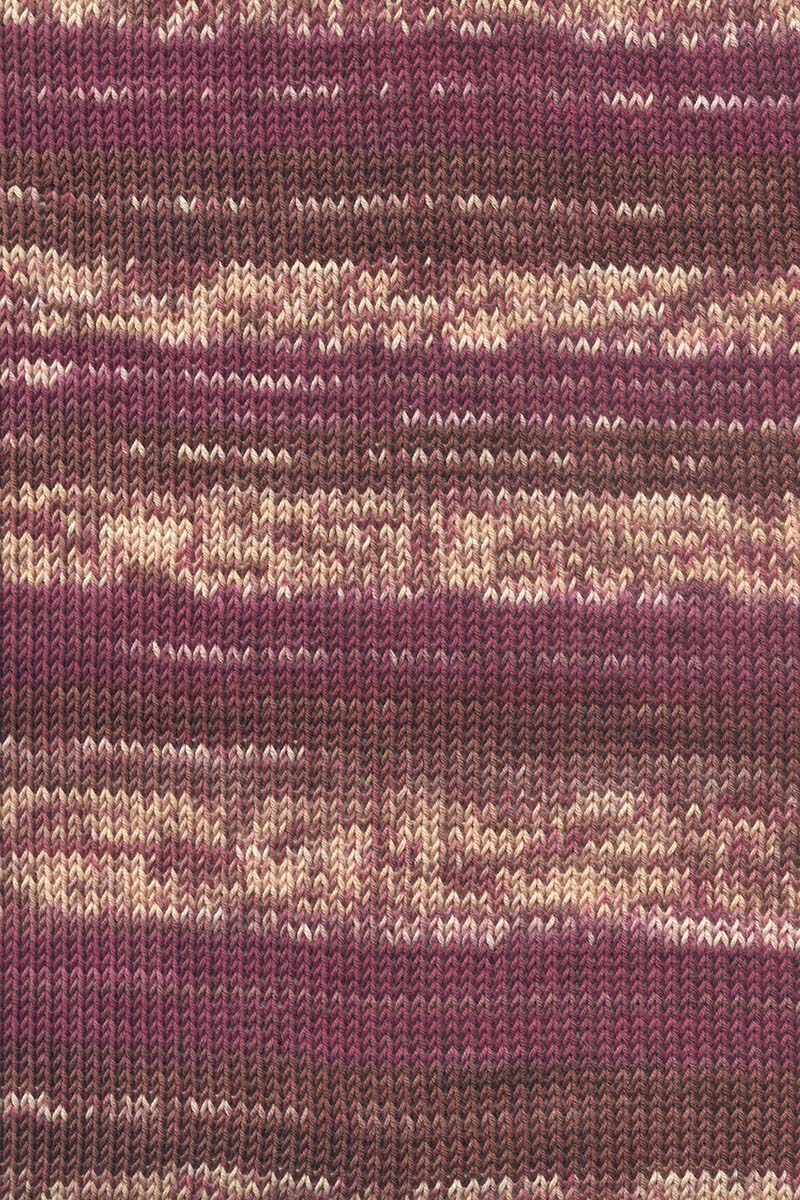 Lang Yarns Baby Cotton Color – 50g / 180m – Burgundy/Apricot/Brown (0162) – detail