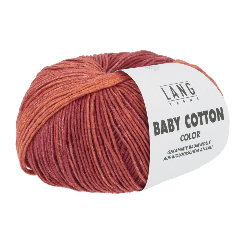Lang Yarns Baby Cotton Color – 50g / 180m – Fuchsia/Red/Rose (0165)