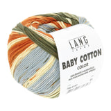 Lang Yarns Baby Cotton Color – 50g / 180m – Olive/Orange/Light Blue (0197)